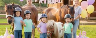 Celebración de cumpleaños infantil con caballos en Restrepo Meta